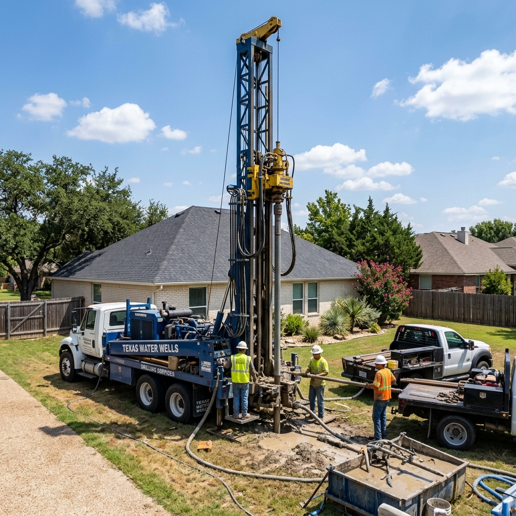 Water well drilling rig in Tyler, TX
